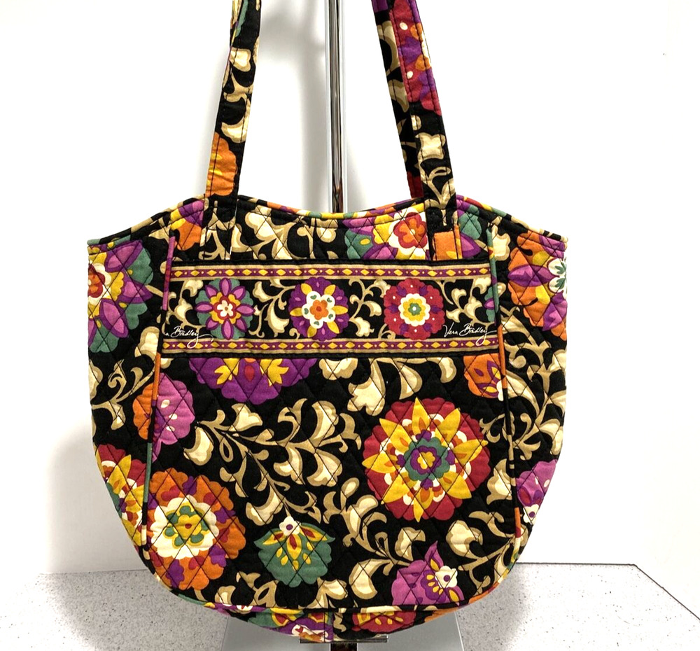 Vera Bradley Suzani 2011 Tote Bag Shoulderbag Purse Medium Floral Quilted Cotton